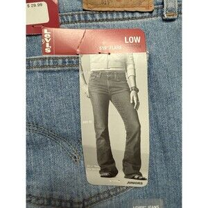 *NWT* Y2K FLARE Levis 519 Low Rise Blue Denim Size 15JR-M 36x31 2000's Jeans VTG
